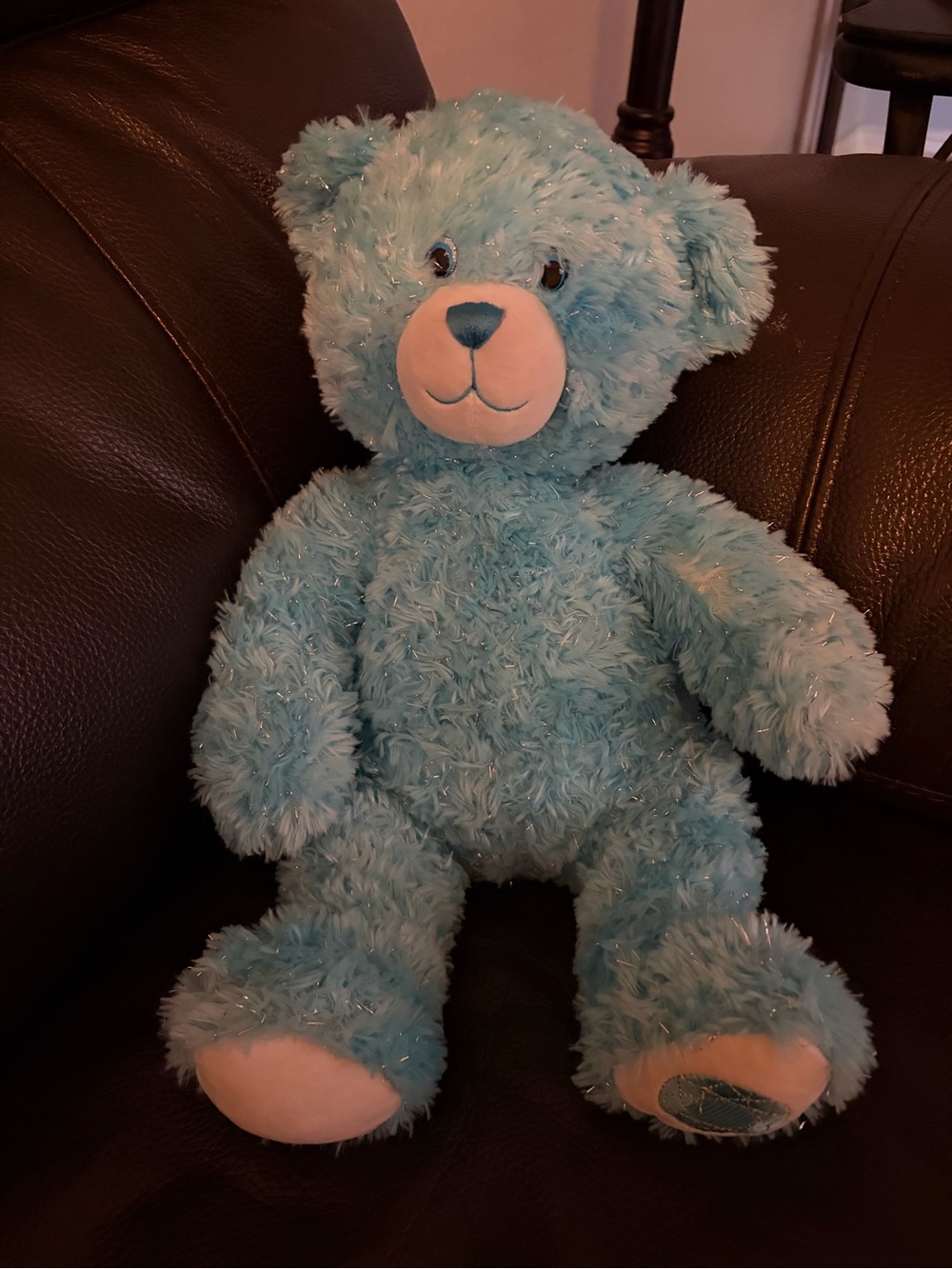 Build-A-Bear Light Blue Sparkle Teddy Bear